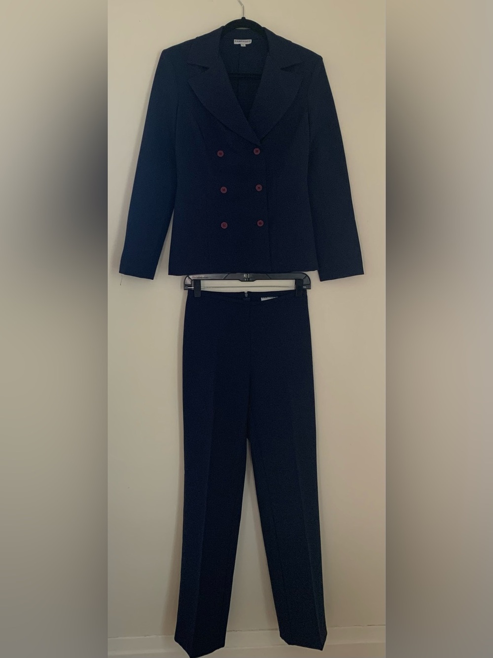 Vintage Navy Blue Women's Suit Separates - Jacket & Pants